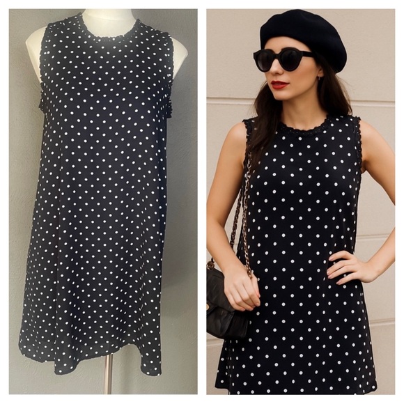 Katherine Barclay Polka Dot Shift Dress | Parisian Chic Size 4 - Picture 1 of 8